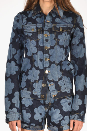 Giacca Denim Blu Chiaro/blu Scuro Donna - 4