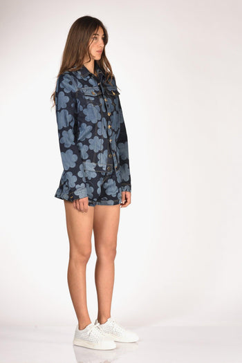 Giacca Denim Blu Chiaro/blu Scuro Donna - 5