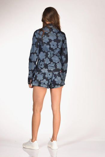 Giacca Denim Blu Chiaro/blu Scuro Donna - 6