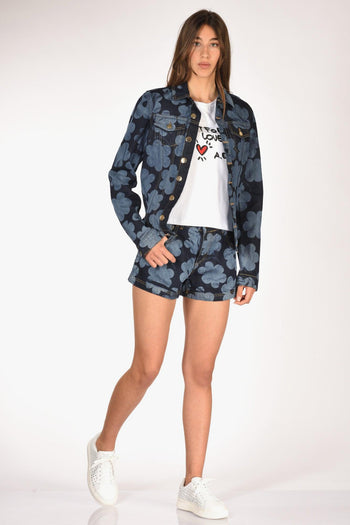 Shorts Denim Blu Chiaro/blu Scuro Donna - 2