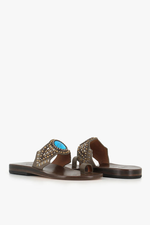 Sandalo Reina Beige Donna