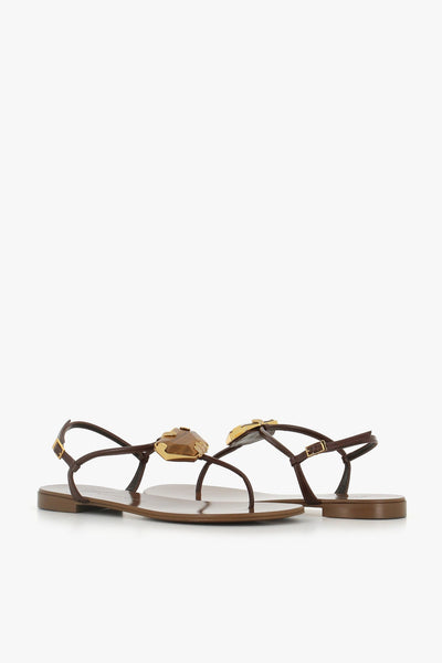 Sandalo E600018-004 Marrone Donna