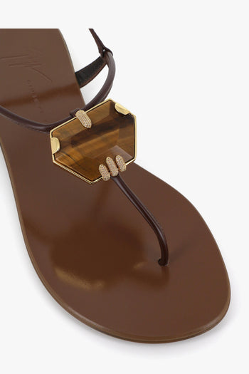 Sandalo E600018-004 Marrone Donna - 5