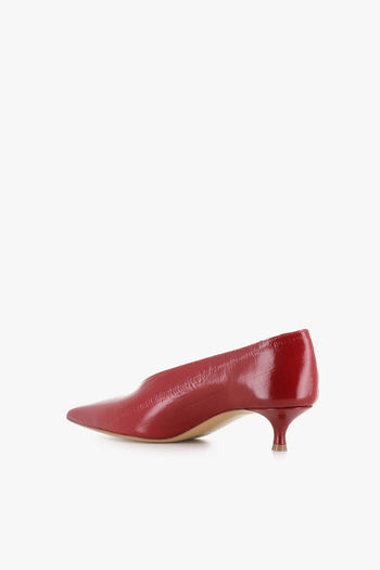 Décollette Babouche Kitten Heel Rosso Donna - 3
