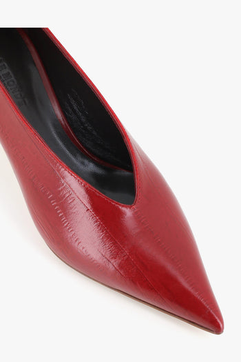 Décollette Babouche Kitten Heel Rosso Donna - 5