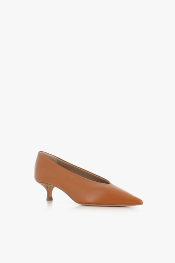 Décollette Babouche Kitten Heel Marrone Donna - 3
