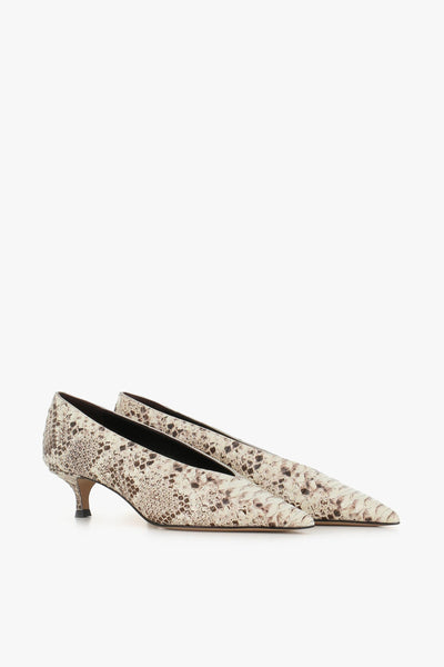 Décollette Babouche Kitten Heel Marrone Donna