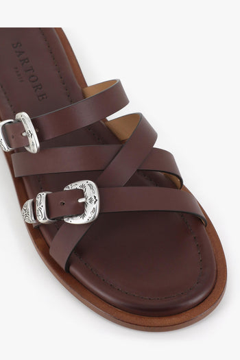 Sandalo Sr4916 Marrone Donna - 5