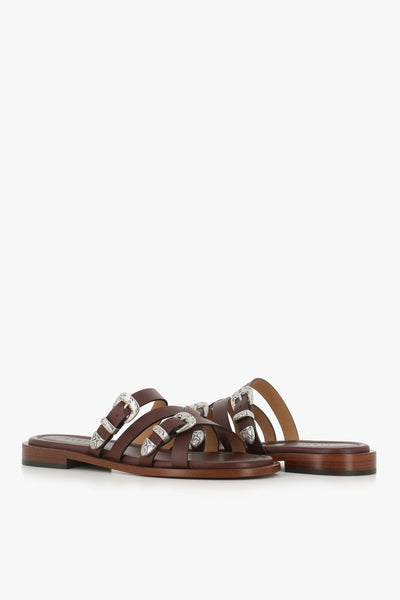 Sandalo Sr4916 Marrone Donna