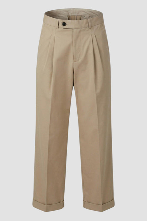 Pantalone cropped con pieghe