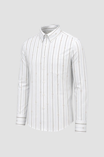 Camicia a righe con monogramma - 2