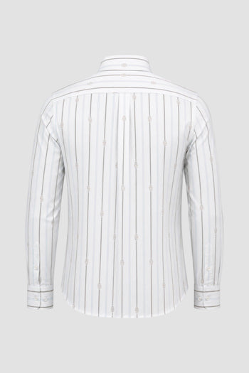 Camicia a righe con monogramma - 3