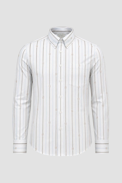 Camicia a righe con monogramma