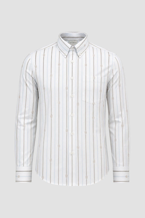 Camicia a righe con monogramma