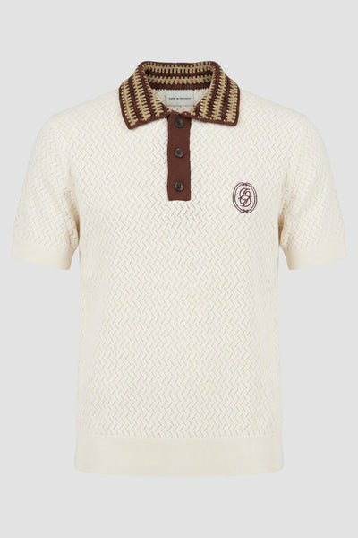 Polo in maglia traforata