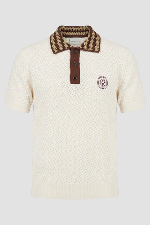 Polo in maglia traforata