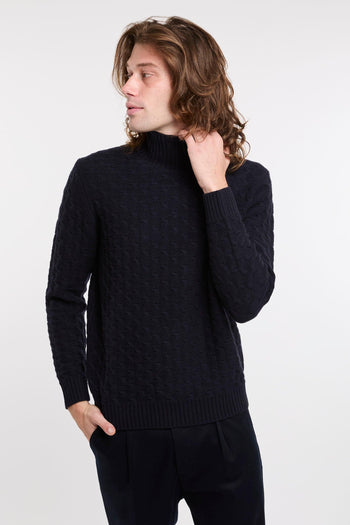 Maglione in lana merino a trecce - 4