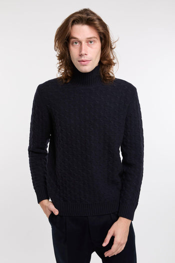 Maglione in lana merino a trecce - 6