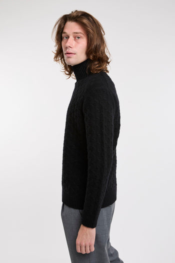 Maglione in lana merino a trecce - 4