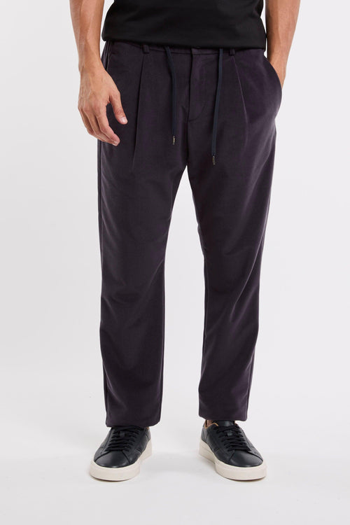 Pantalone in linen velvet