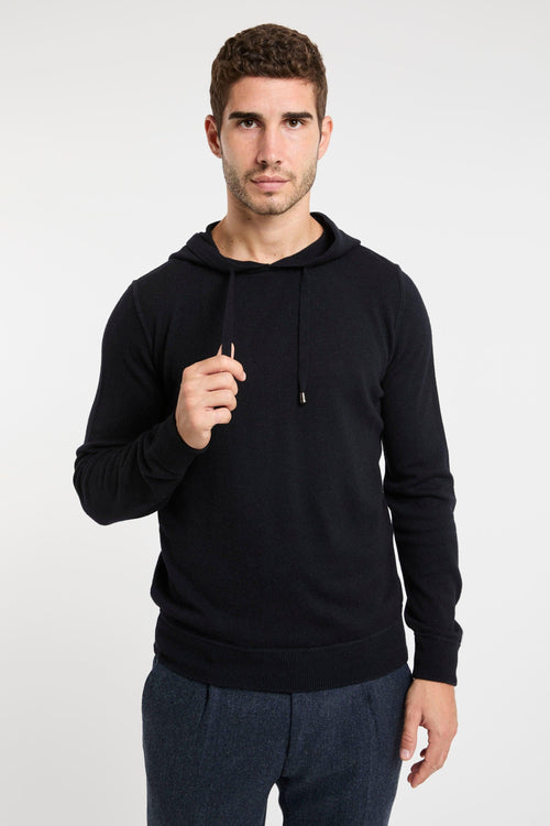 Maglia con cappuccio in puro cashmere