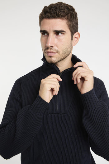 Maglia mezza zip in lana merino - 6