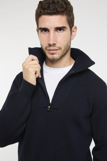 Maglia mezza zip in lana merino - 7