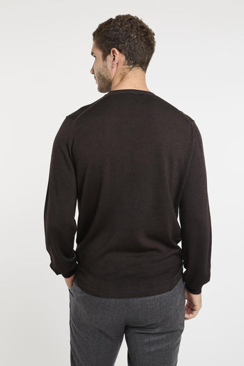 Maglia girocollo in lana merino extrafine - 4