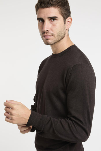 Maglia girocollo in lana merino extrafine - 5