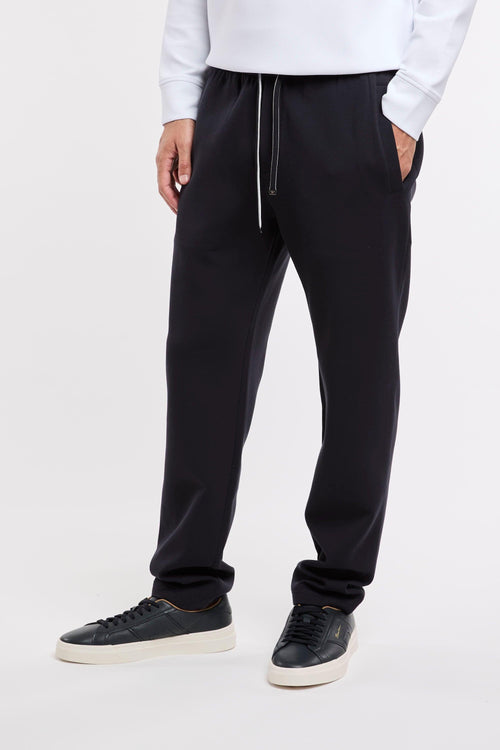 Pantalone jogger in double jersey con patch logo aquila - 2