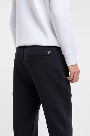 Pantalone jogger in double jersey con patch logo aquila - 6