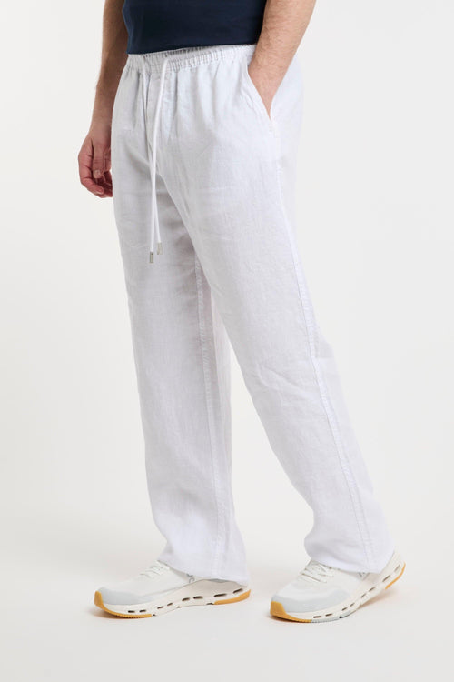 Pantalone in lino tinta unita