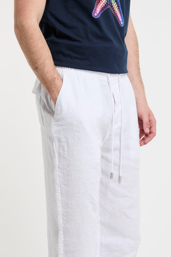 Pantalone in lino tinta unita - 4