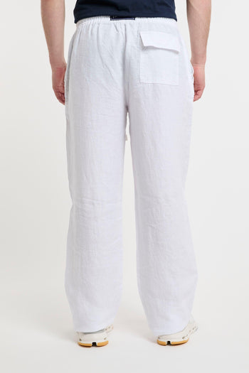 Pantalone in lino tinta unita - 7