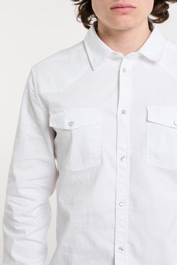 Camicia texana slim in bull leggero - 3