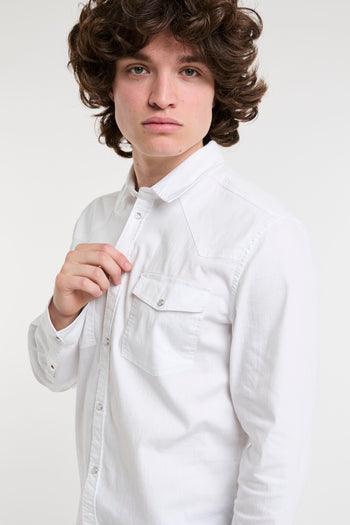 Camicia texana slim in bull leggero - 4