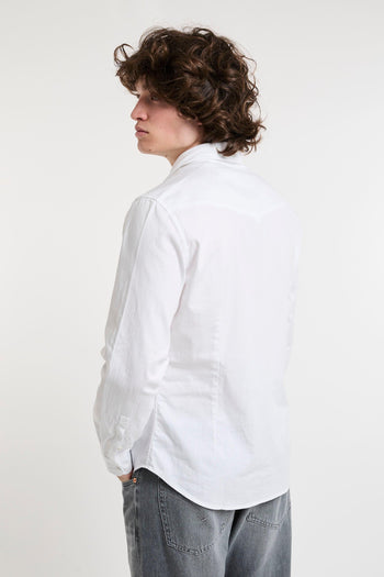 Camicia texana slim in bull leggero - 5