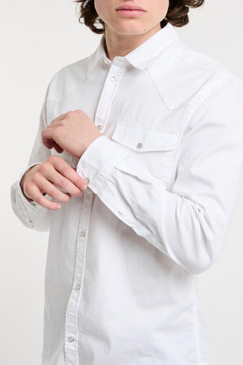 Camicia texana slim in bull leggero - 6