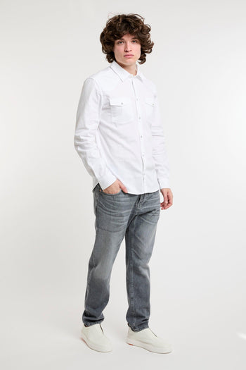 Camicia texana slim in bull leggero - 7