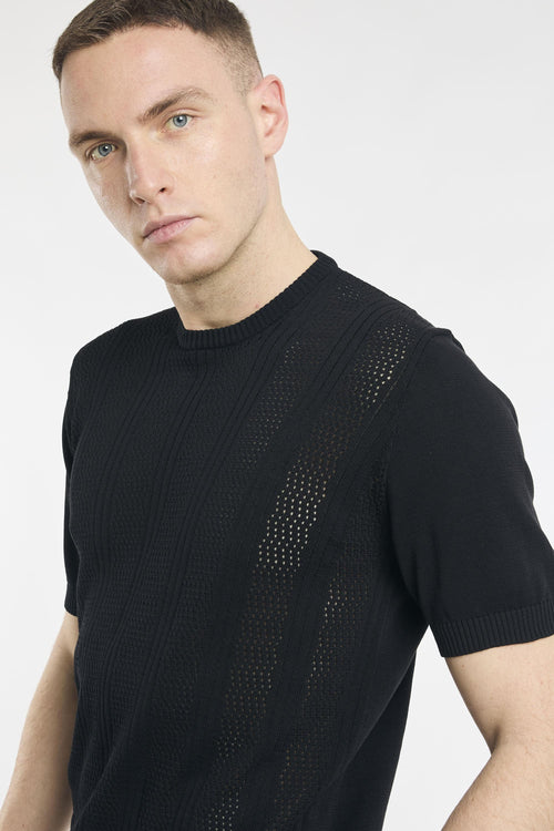 Maglia a manica corta traforata