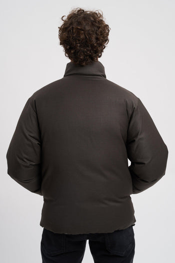 Piumino reversibile in twill misto lana - 3