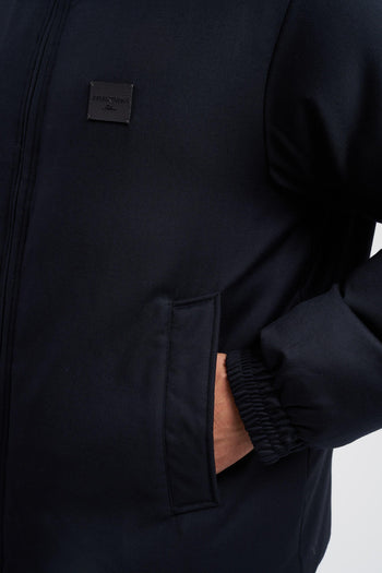 Piumino reversibile in twill misto lana - 5