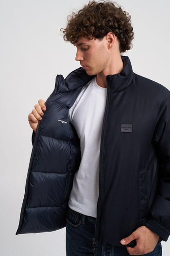 Piumino reversibile in twill misto lana - 6