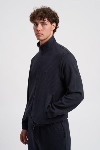 Felpa full zip in jersey jacquard misto lyocell ASV - 3