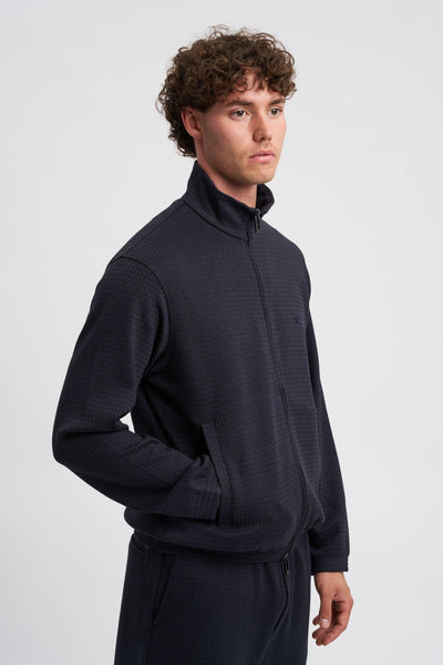 Felpa full zip in jersey jacquard misto lyocell ASV