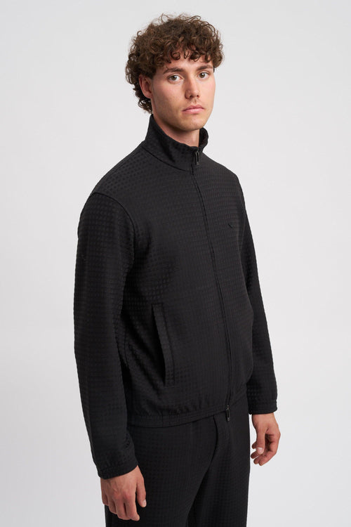 Felpa full zip in jersey jacquard misto lyocell ASV