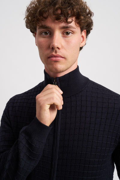 Cardigan a lavorazione jacquard all over