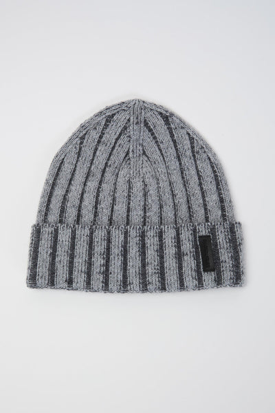 Cappello in misto lana e cashmere ad intercosta