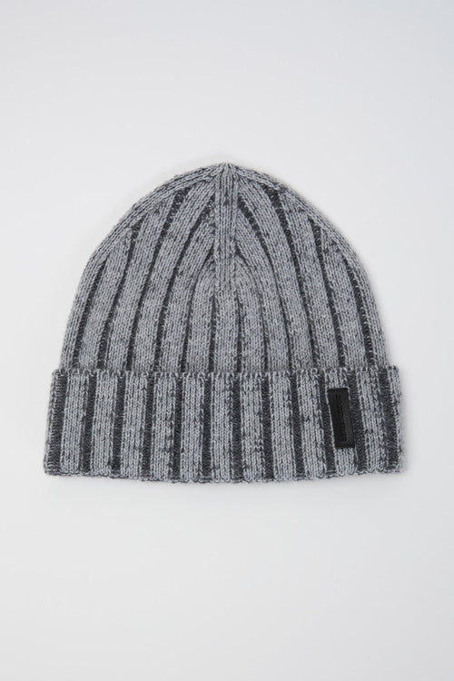 Cappello in misto lana e cashmere ad intercosta