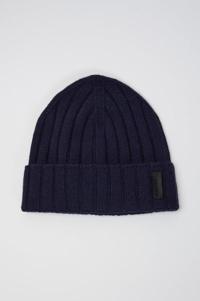 Cappello in misto lana e cashmere ad intercosta